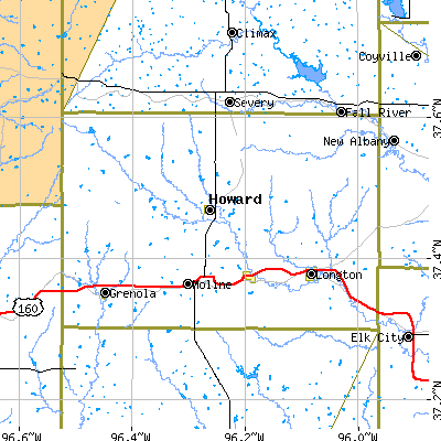 Elk County close-up map
