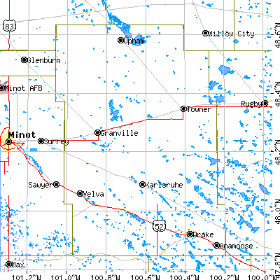 McHenry County close-up map
