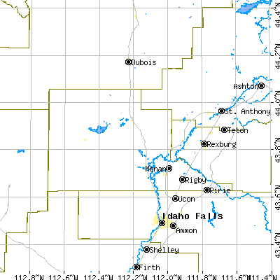 Jefferson County close-up map
