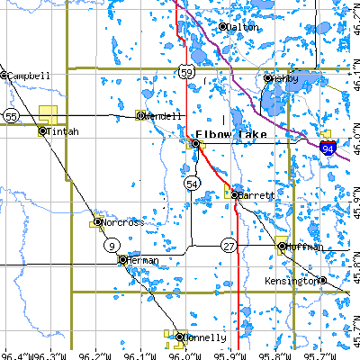 Grant County close-up map