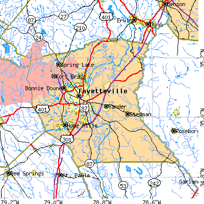 Cumberland County close-up map