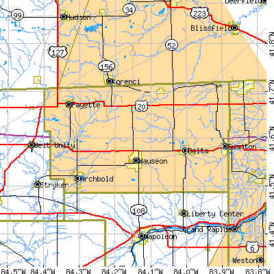 Fulton County close-up map