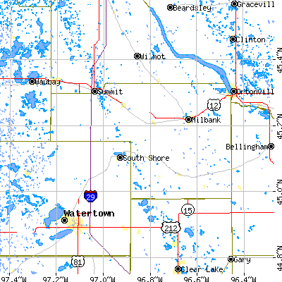 Grant County close-up map