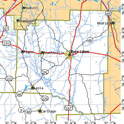 Grant County close-up map