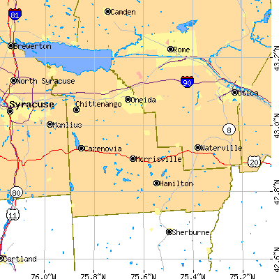 Madison County close-up map