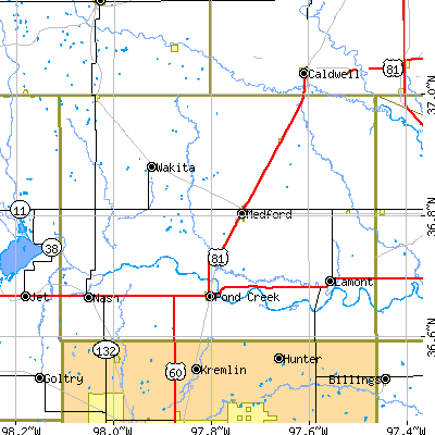Grant County close-up map