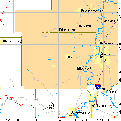 Polk County close-up map
