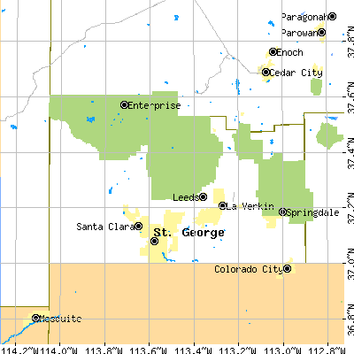 Washington County close-up map
