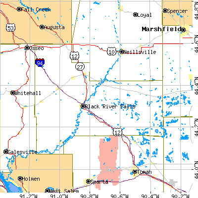 Jackson County close-up map
