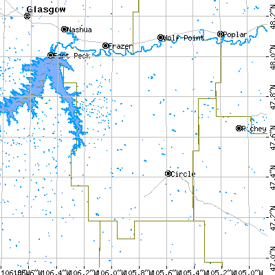 McCone County close-up map