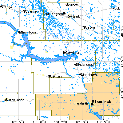 McLean County close-up map