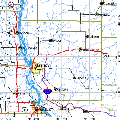 Adams County close-up map