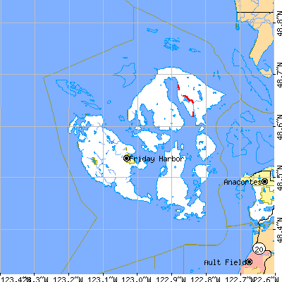 San Juan County close-up map