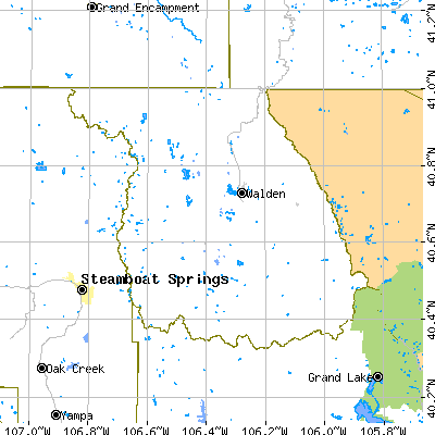 Jackson County close-up map