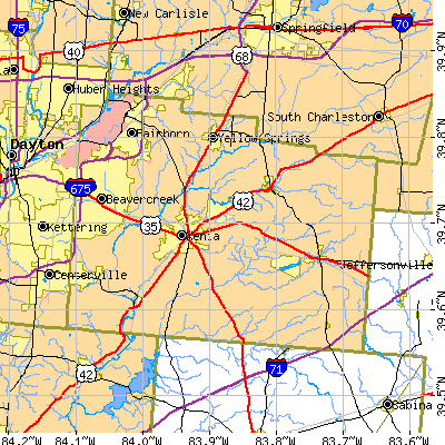 Greene County close-up map