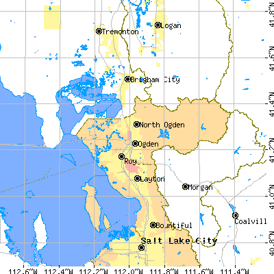Weber County close-up map