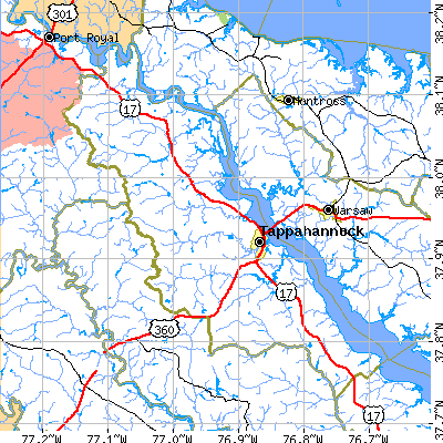 Essex County close-up map