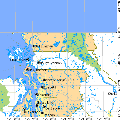 Skagit County close-up map