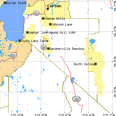 Douglas County close-up map