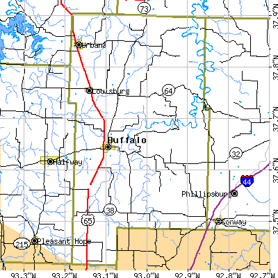 Dallas County close-up map