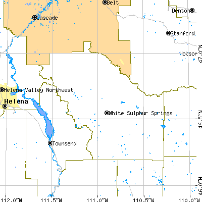Meagher County close-up map