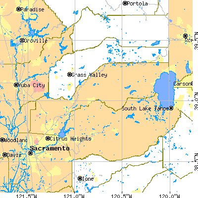 Placer County close-up map