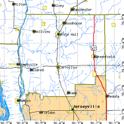 Greene County close-up map