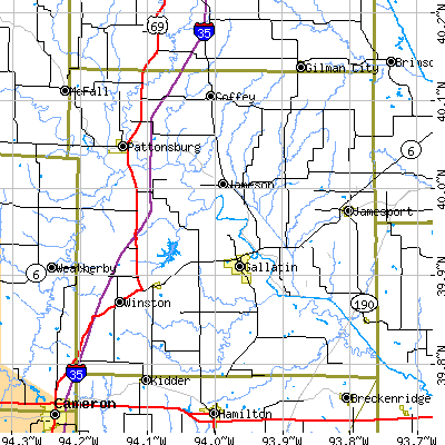 Daviess County close-up map