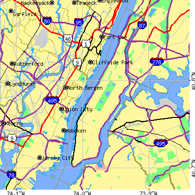 New York County close-up map