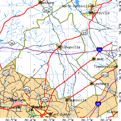 Lee County close-up map