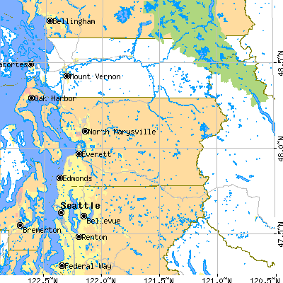 Snohomish County close-up map