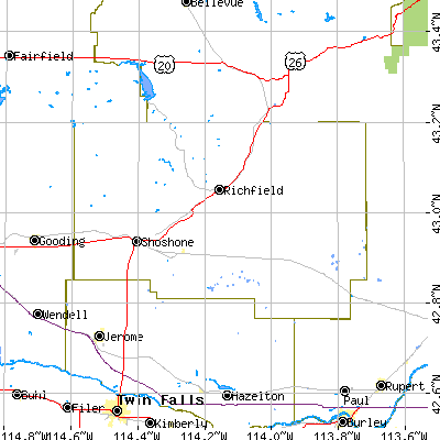 Lincoln County close-up map