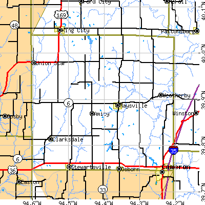 DeKalb County close-up map