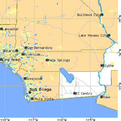 Riverside County close-up map
