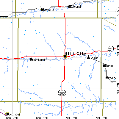 Graham County close-up map