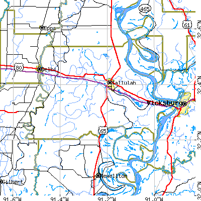 Madison Parish close-up map