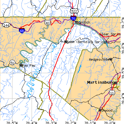 Morgan County close-up map