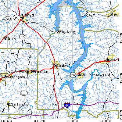 Benton County close-up map