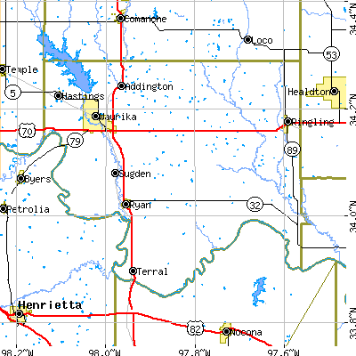 Jefferson County close-up map