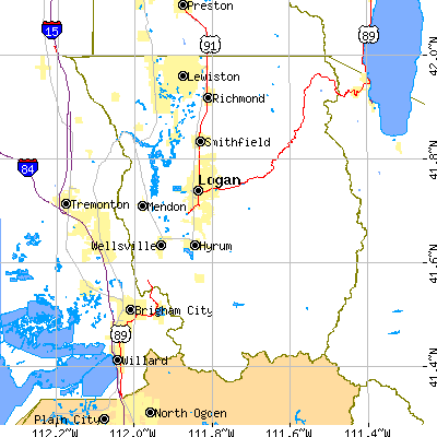Cache County close-up map