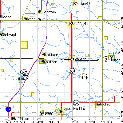 Franklin County close-up map