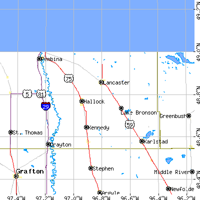 Kittson County close-up map