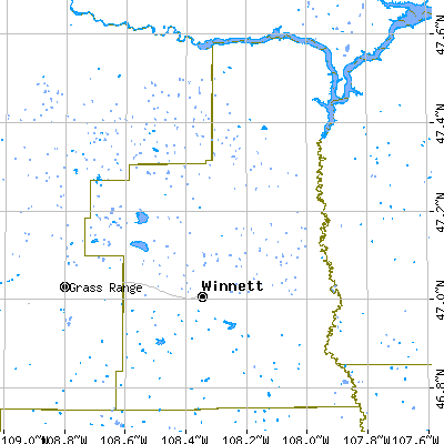 Petroleum County close-up map