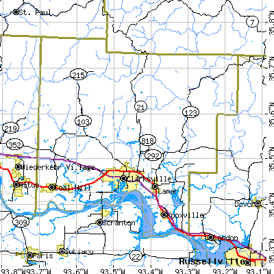 Johnson County close-up map