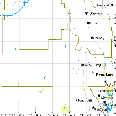 Oneida County close-up map