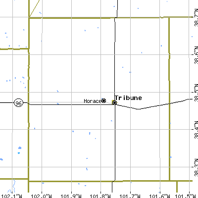 Greeley County close-up map