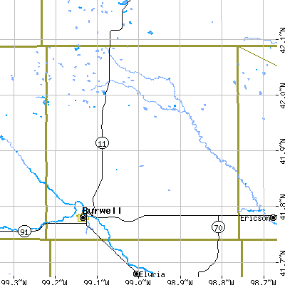 Garfield County close-up map