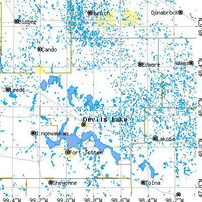 Ramsey County close-up map