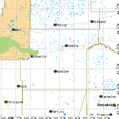 Jackson County close-up map
