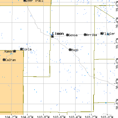 Lincoln County close-up map